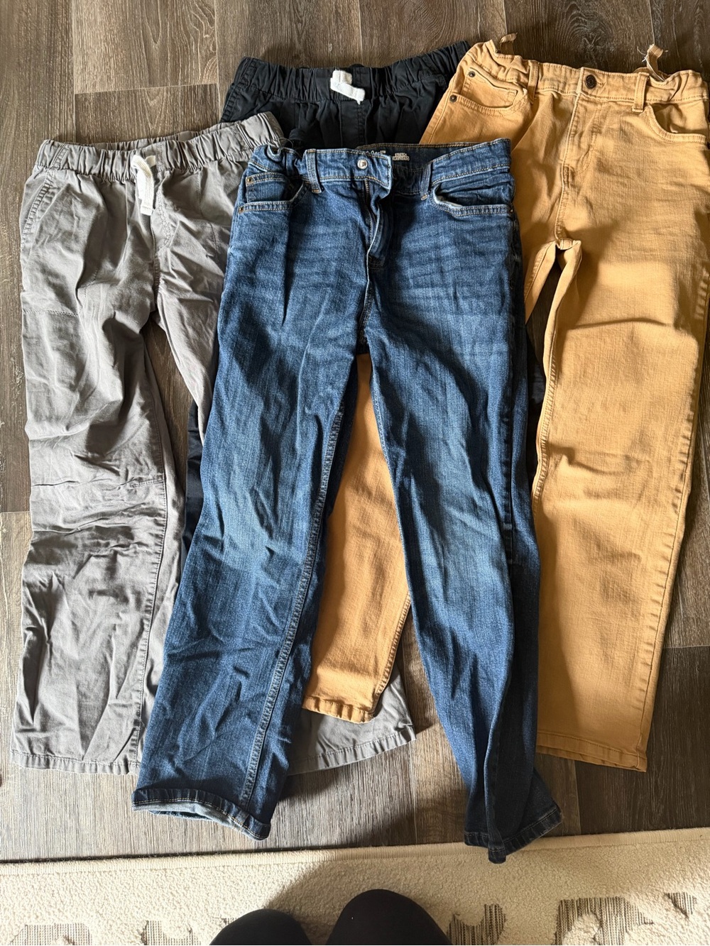 Boys cat & jack pants Bundle - Blue, Black, Gray, Tan